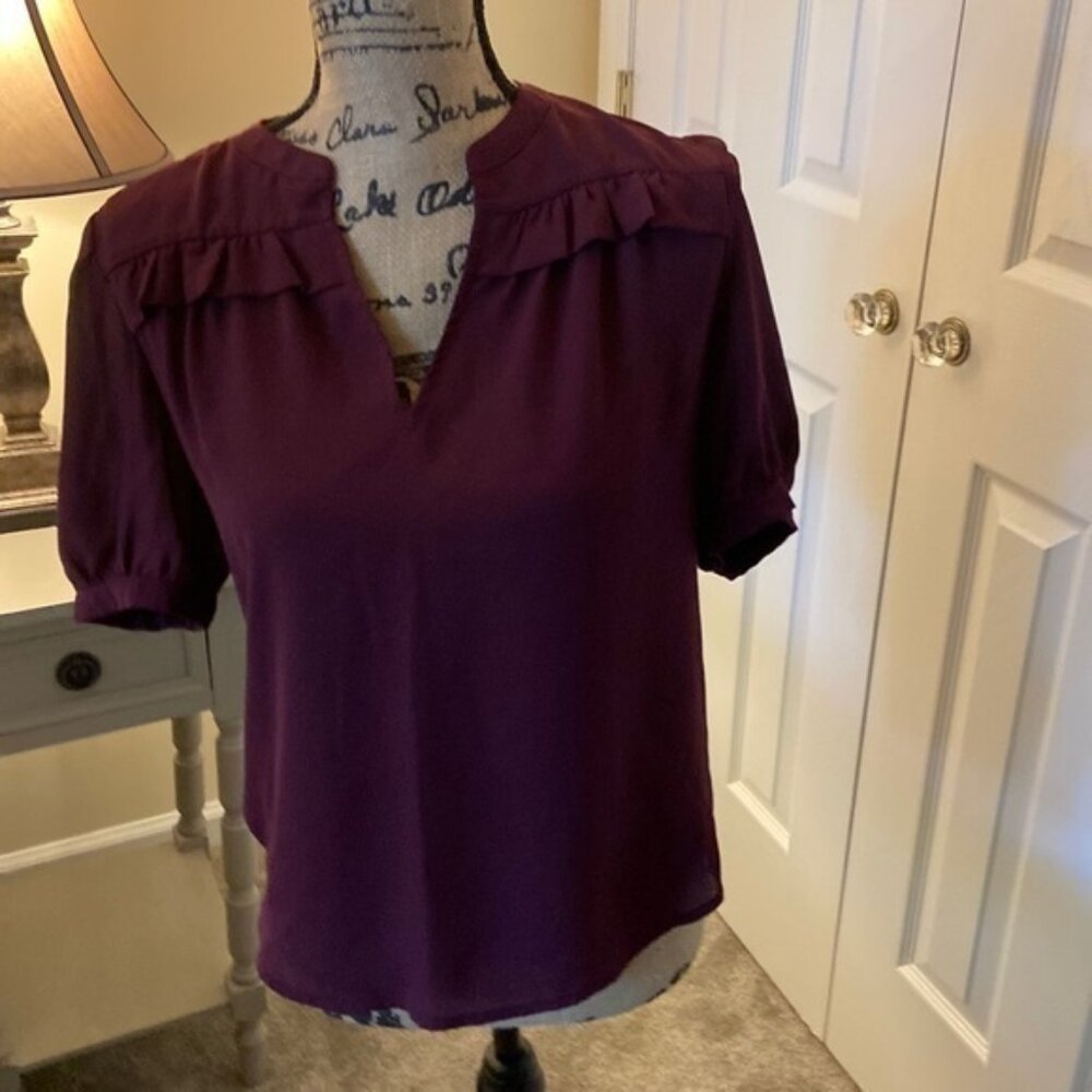Ann Taylor Burgundy Blouse